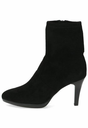 Caprice, High heeled ankle boots - black stretch