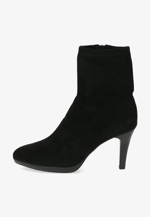 Caprice, Enkellaarsjes met hoge hak - black stretch