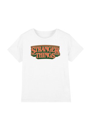 STRANGER THINGS  HAWKINS HIGH SCHOOL LOGO - Print T-shirt - white
