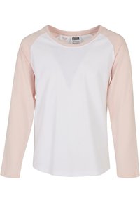 Urban Classics - CONTRAST RAGLAN  - Long sleeved top - white pink Thumbnail Image 1