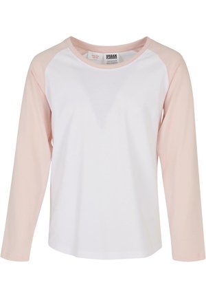 CONTRAST RAGLAN  - Top s dlouhým rukávem - white pink