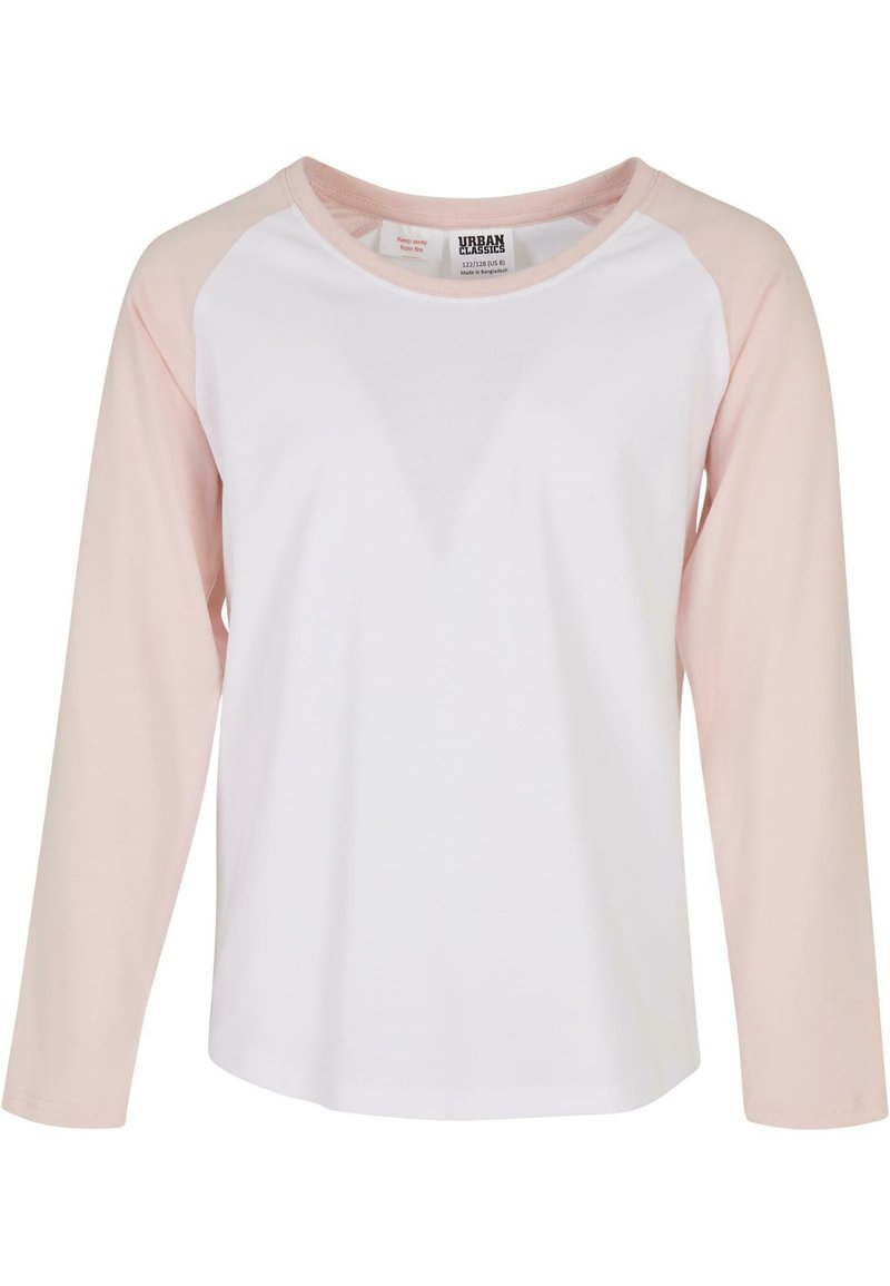 Urban Classics - CONTRAST RAGLAN  - Long sleeved top - white pink, Enlarge