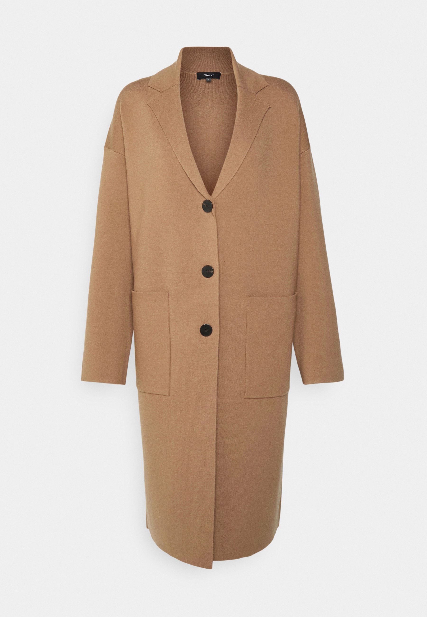 theory coat camel
