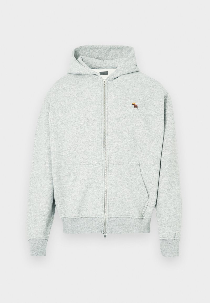 Abercrombie & Fitch Sweater met rits grijs