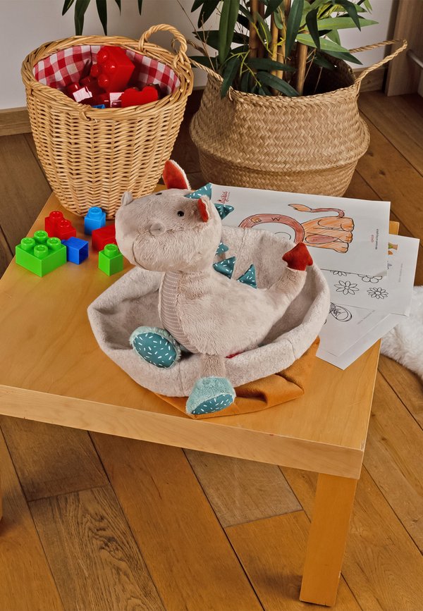 KUSCHELTIER DRACHE PATCHWORK SWEETY – Kuscheltier – taupe mehrfarbig