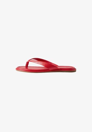 THE SET, REGULAR FIT - TOE THONG FLAT SANDALS . - T-bar sandals - red leather