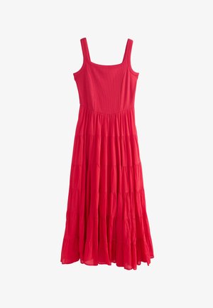 Next, TALL FIT - SLEEVELESS SQUARE NECK TIERED MIDI SUMMER DRESS . 2 PACK - Maxi-jurk - red