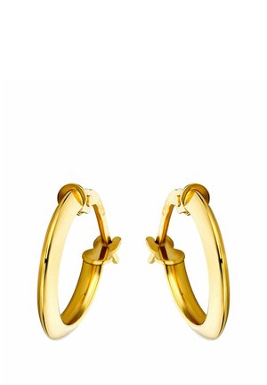 PLAIN MINI FLAT CREOLE - Ohrringe - yellow gold