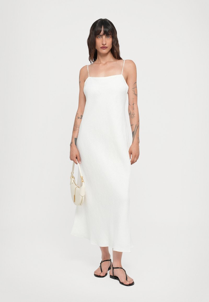 shirt collar midi dress Collared Midi Dress