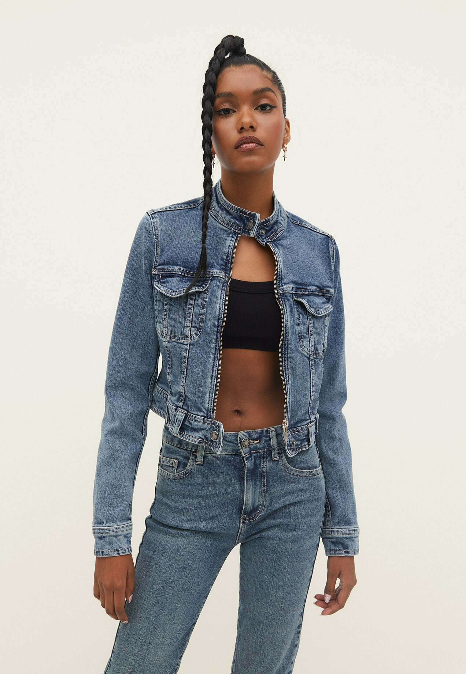 Black Denim Jacket With Light Blue Jeans atelieryuwa.ciao.jp