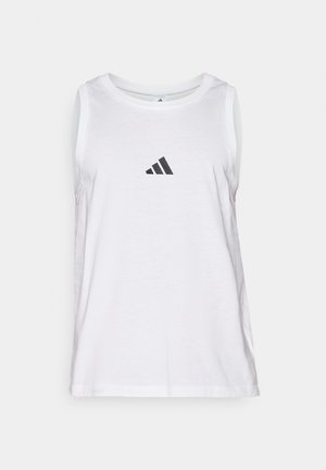 adidas Sportswear, ESSENTIALS SMALL LOGO SINGLE TOP - Top - white/black