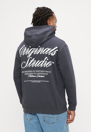 JORNORREBRO TYPO BACK HOOD - Sweater - asphalt