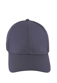 Gorra de béisbol de un oscuro color navy, fabricada con un tejido de textura suave. Presenta una visera curva y seis orificios de ventilación. Bordado del logo en el lado.