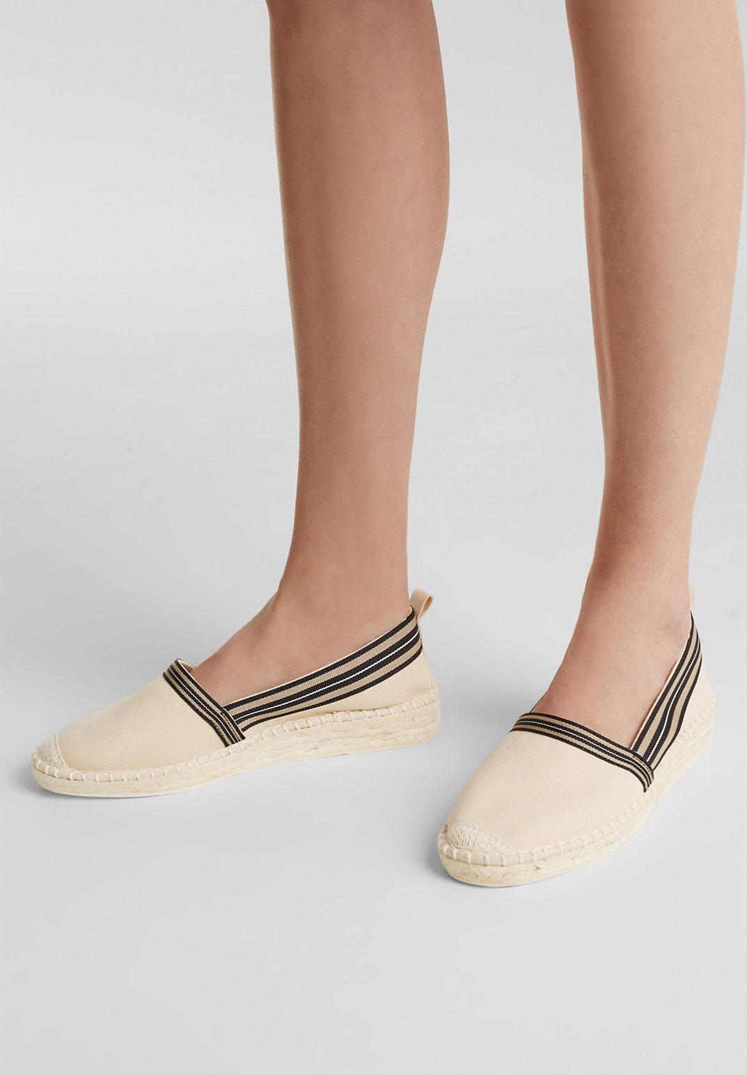 INES TAPE SLIP Espadrillos cream beige INES TAPE SLIP Espadrillos cream beige