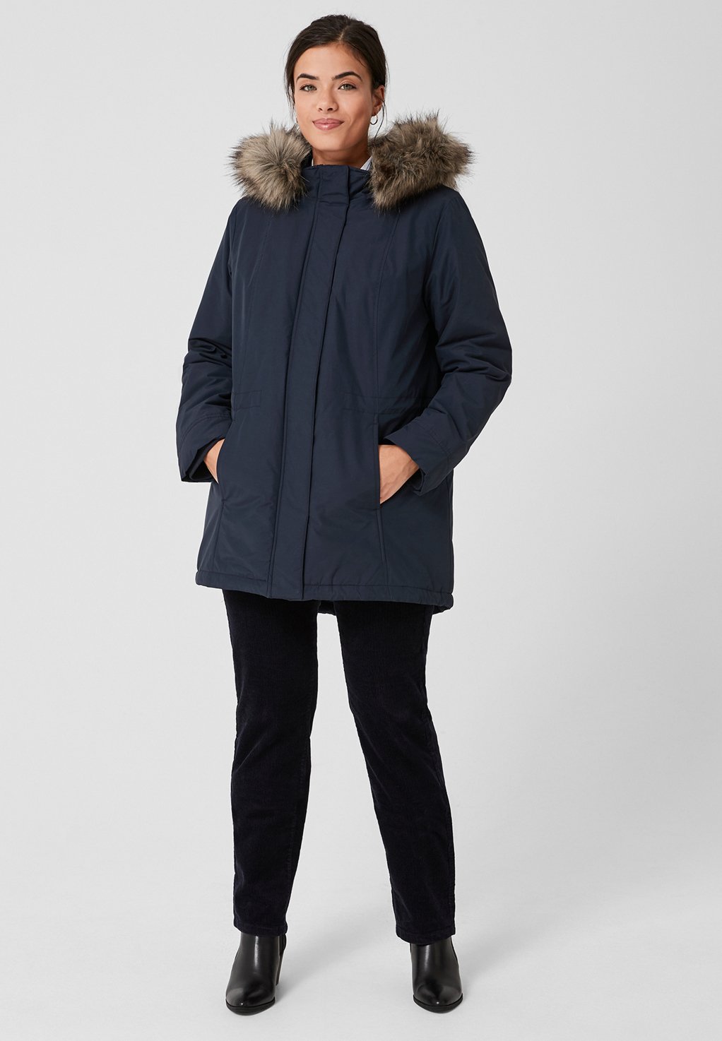 winter jacket with triangle logo