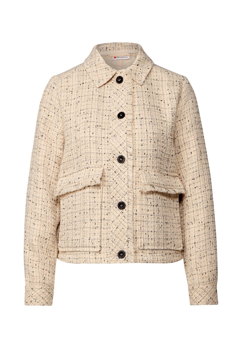Veste Structurée Légère Street One Femme - Col Rond, Poches Latérales, Mélange Coton Stretch Confortable