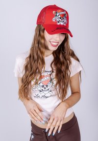 Ed Hardy LOVE-SLOWLY TWILL FRONT - Gorra - red