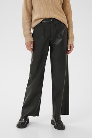 KAmikka PU Jeans - Nohavice - black deep