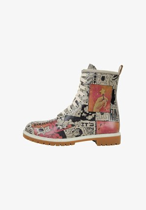 Dogo, DOGO BOOTS DAMEN BOOTS - Lace-up ankle boots - rot-grau
