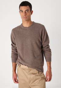 Hackett London CREW - Stickad tröja - malt beige
