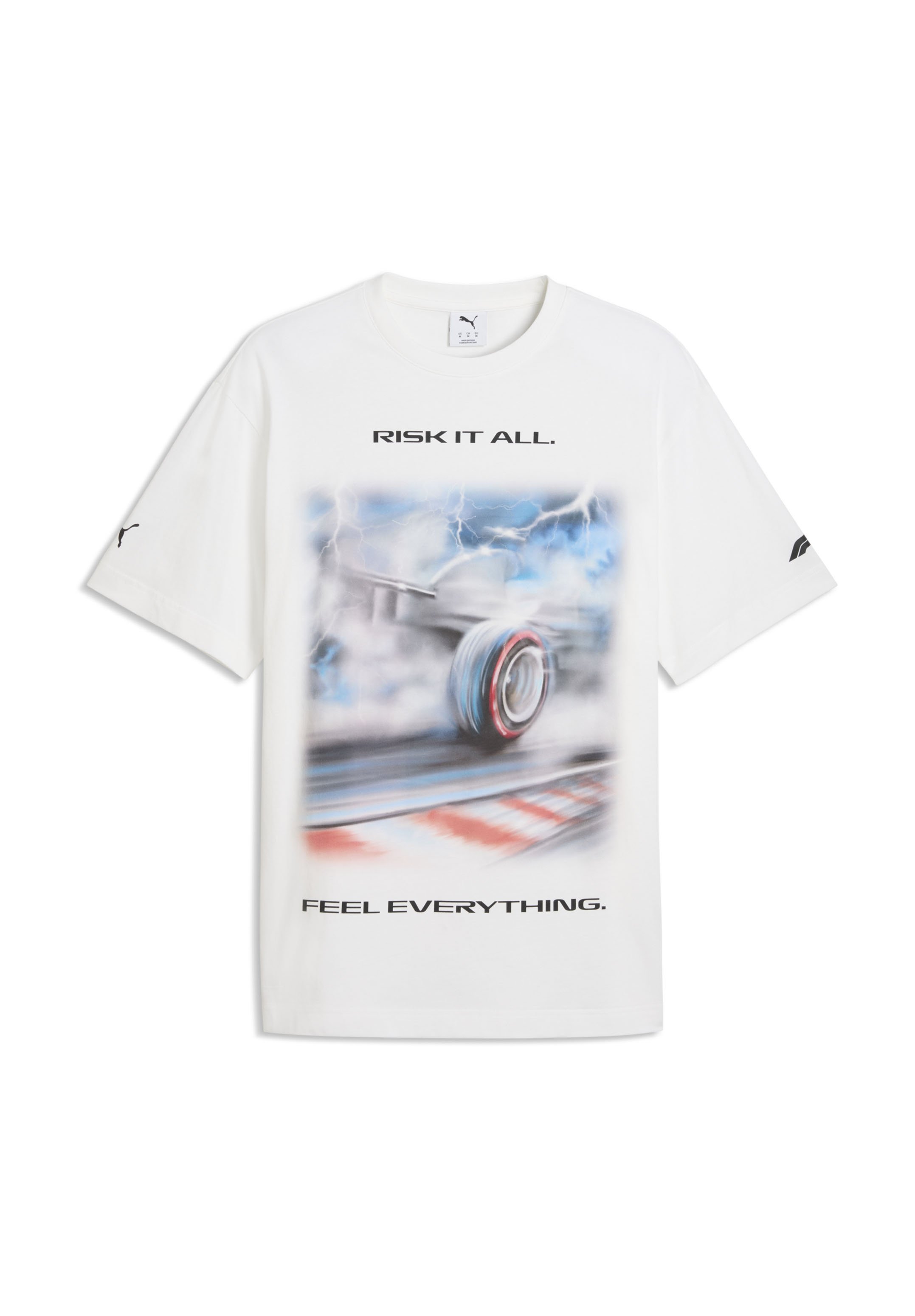 Puma F1® TYRE RELAXED - Triko s potiskem - white
