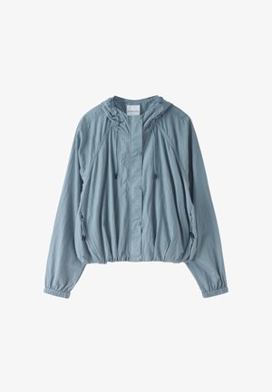 Stradivarius, GATHERED CROPPED JACKET - Veste légère - light blue