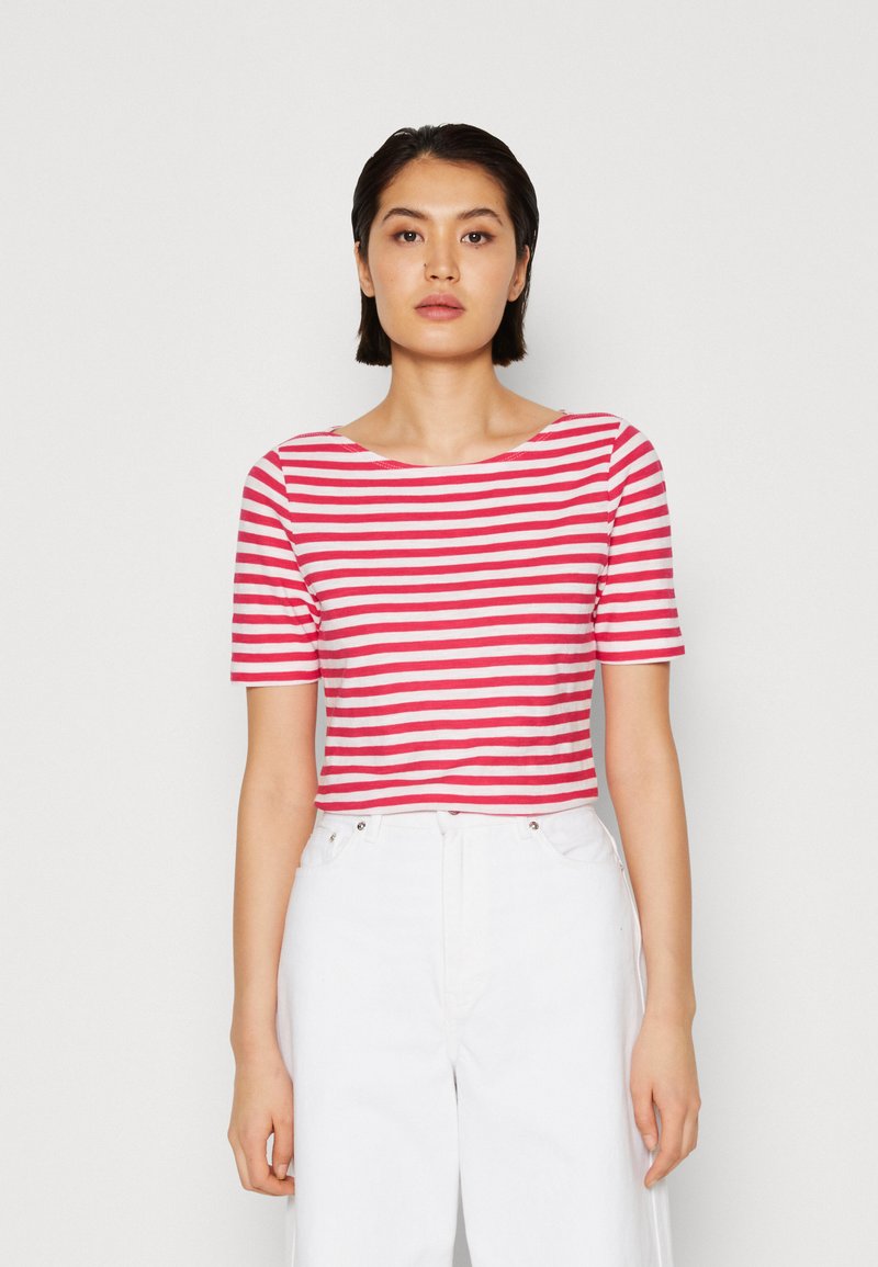 Marc O'Polo SHORT SLEEVE BOAT NECK - T-Shirt print - multi/dahlia pink ...