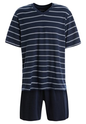 Schiesser ANZUG KURZ SET - Pyjama - dunkelblau