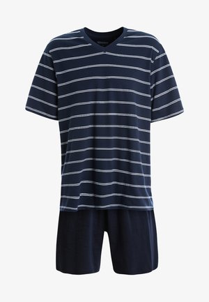 Schiesser ANZUG KURZ SET - Pyjama - dunkelblau
