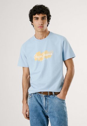 PRINT MILTON TEE - Print T-shirt - soho blue
