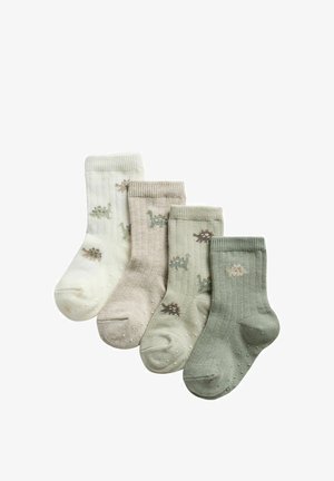 Newbie, SOCKS WITH DINOSAUR THEME (4-PACK) UNISEX - Socken - light green