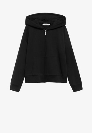 Felpa con zip - zwart