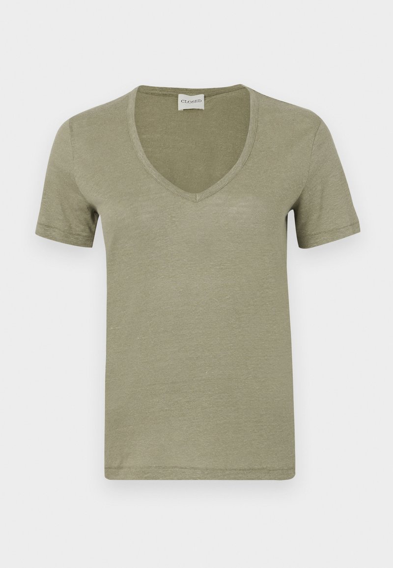 closed T-shirt basic olijfgroen