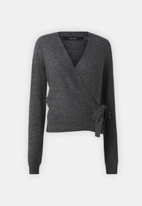 VMRUBELLEFILE WRAP CARDIGAN - Cardigan - medium grey melange