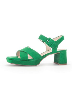 Gabor, Sandalen met plateauzool - grün
