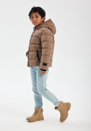 PADDED  WITH DRAWCORD - Winter jacket - tan