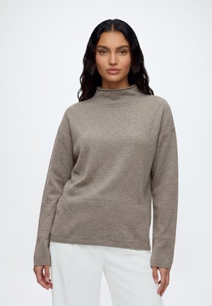 Marc O'Polo, STAND-UP COLLAR - Пуловер - stone taupe melange