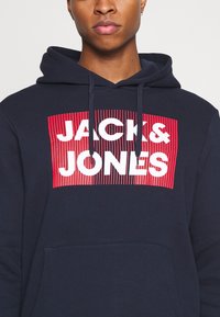 Jack & Jones JJECORP LOGO  - Jersey con capucha - navy blazer