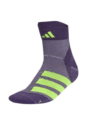 ADIZERO UNISEX - Chaussettes de sport - aurora plum   white   solar yellow
