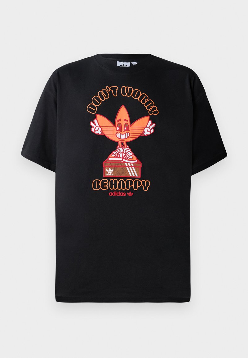 adidas Originals T-shirt print zwart adidas Originals T-shirt print zwart