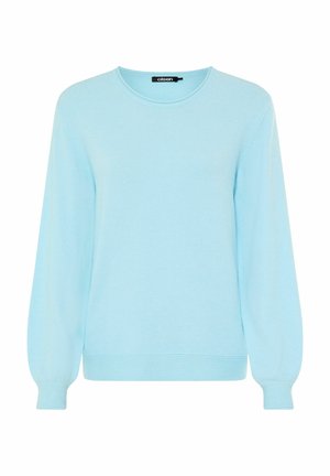 Pullover - blau-meliert