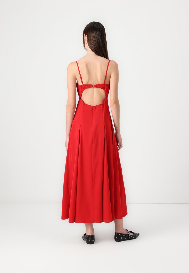 Midi Dresses Bcbg Red Cocktail Dress Abercrombie Fitch Godet Clasp-Back Midi Dress Cocktail Dress Party
