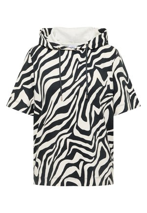 Cecil, KURZARM SHIRT MIT KAPUZE UND STRUKTUR - T-shirt imprimé - palm breeze green