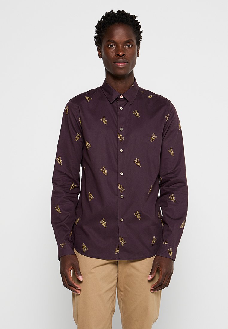 PS Paul Smith Overhemd bordeauxrood