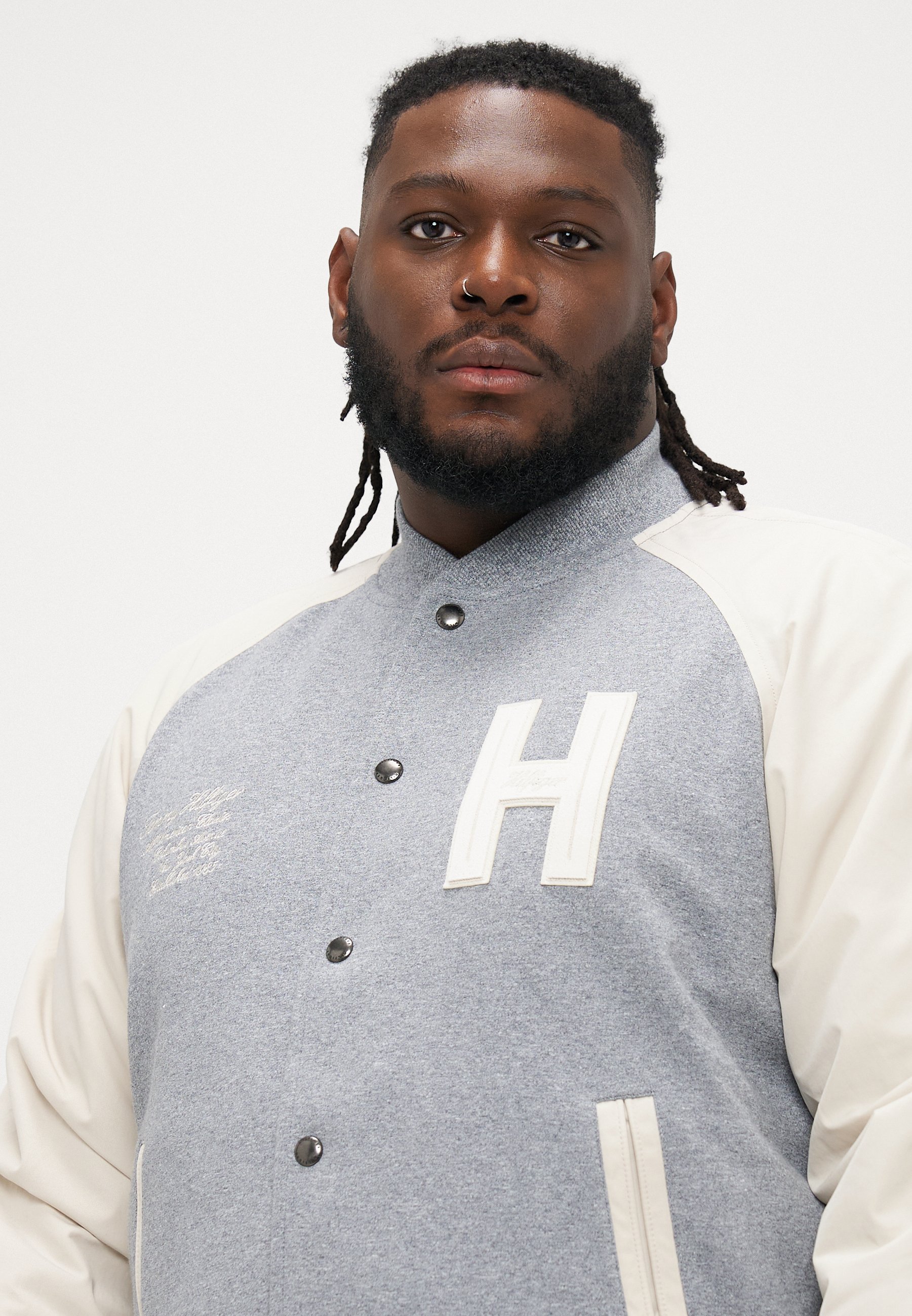 Tommy Hilfiger MIX MEDIA VARSITY - Bomber Jacket - authentic marl
