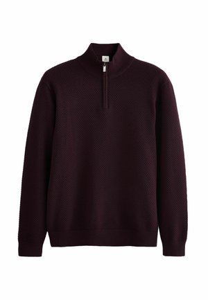 ZIP NECK - Svetr - dark purple