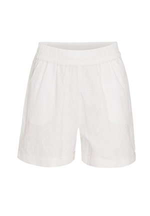 BRODERIE HIGH WAIST - Träningsbyxor - off white