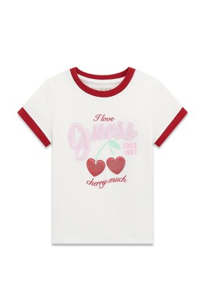 MIT GESTICKTEM LOGO - Print T-shirt - weiß