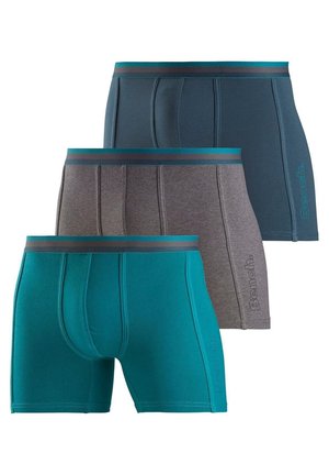 Bench 3 PACK - Kurze Boxershorts - dunkelpetrol/anthrazit meliert/petrol