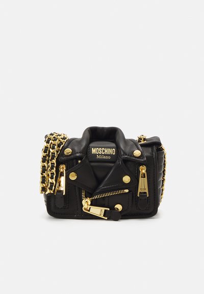MOSCHINO BIKER BAG - Sac bandoulière - fantasia nero